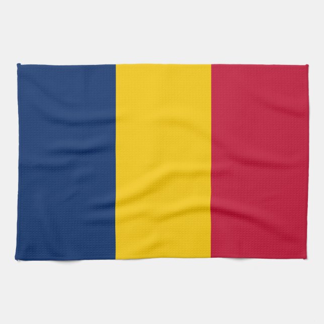 Paño De Cocina Bandera de Chad (Horizontal)