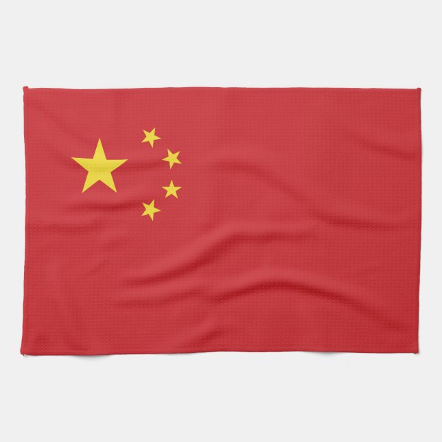 Paño De Cocina Bandera de China (Horizontal)
