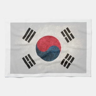 Paño De Cocina Bandera de Corea del Sur;