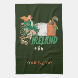 Paño De Cocina Bandera de cosecha de Irlanda San Patricio