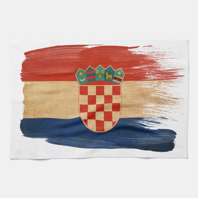Paño De Cocina Bandera de Croacia (Horizontal)