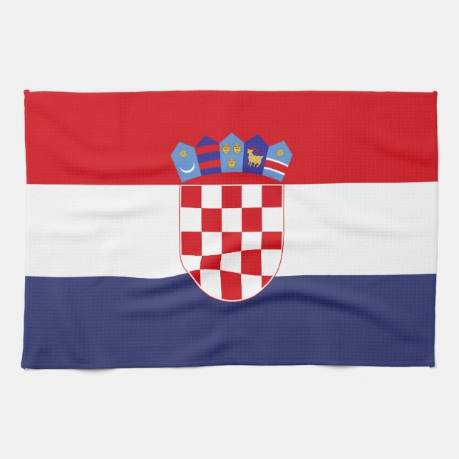 Paño De Cocina Bandera de Croacia (Horizontal)