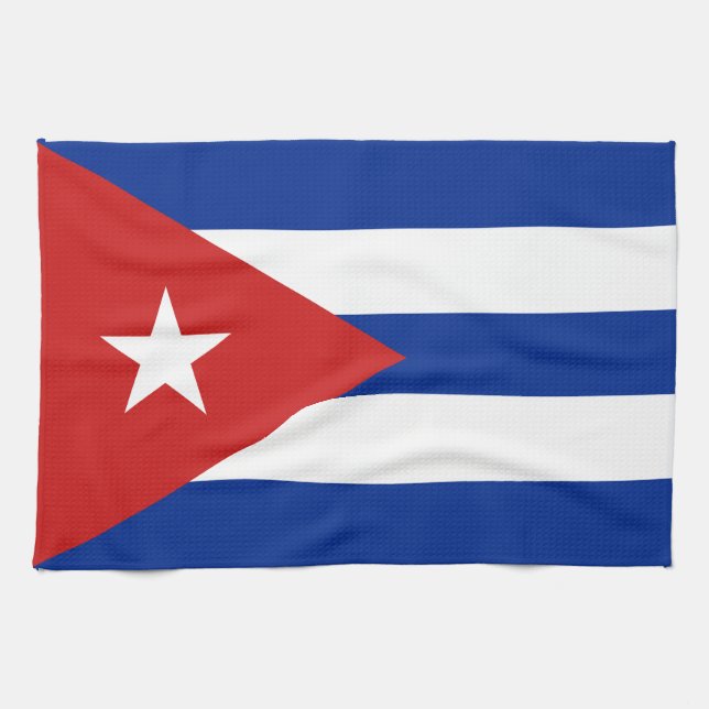 Paño De Cocina Bandera de Cuba (Horizontal)