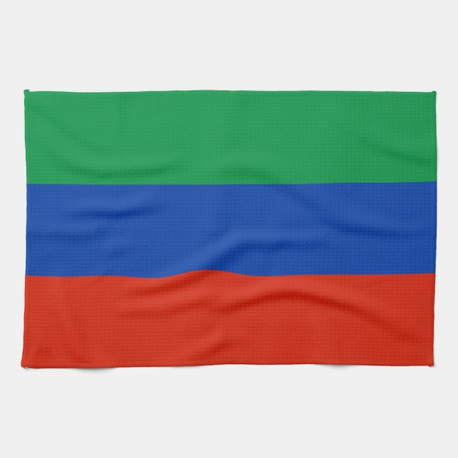Paño De Cocina Bandera de Daguestán (Horizontal)