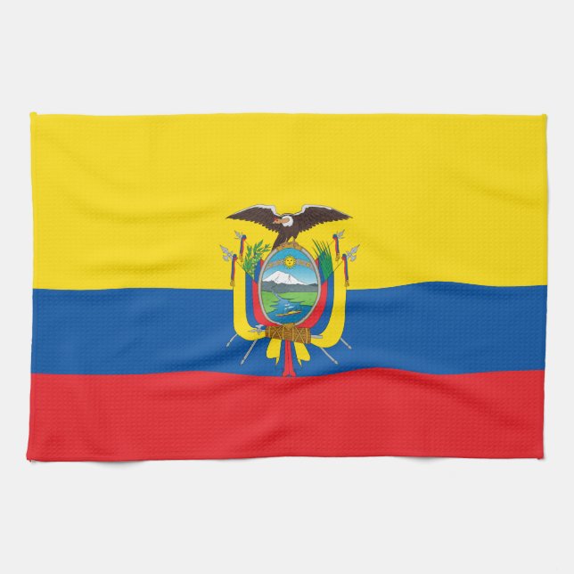 Paño De Cocina Bandera de Ecuador (Horizontal)