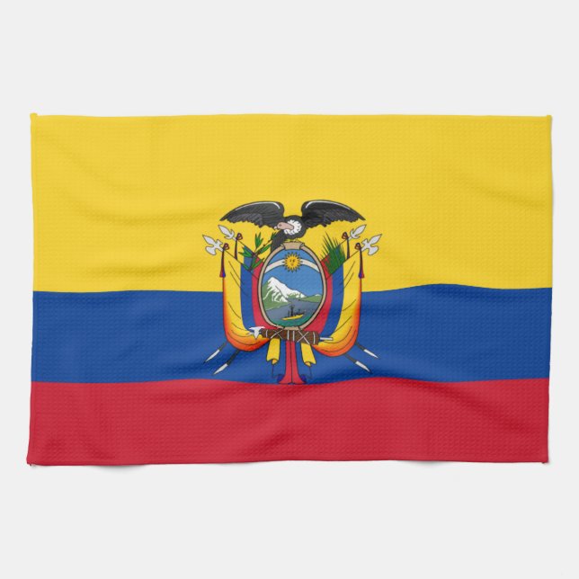 Paño De Cocina Bandera de Ecuador (Horizontal)