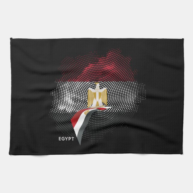 Paño De Cocina bandera de Egipto (Horizontal)