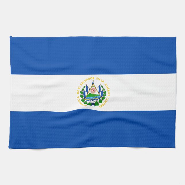 Paño De Cocina Bandera de El Salvador (Horizontal)