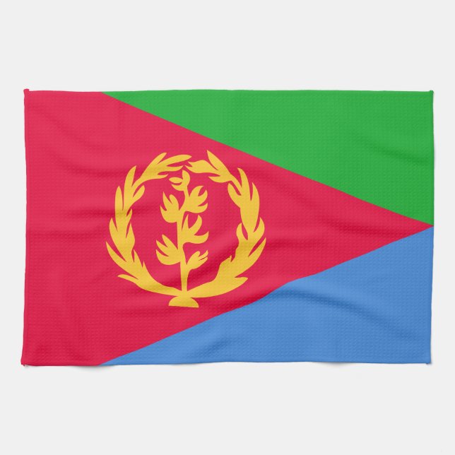 Paño De Cocina Bandera de Eritrea (Horizontal)