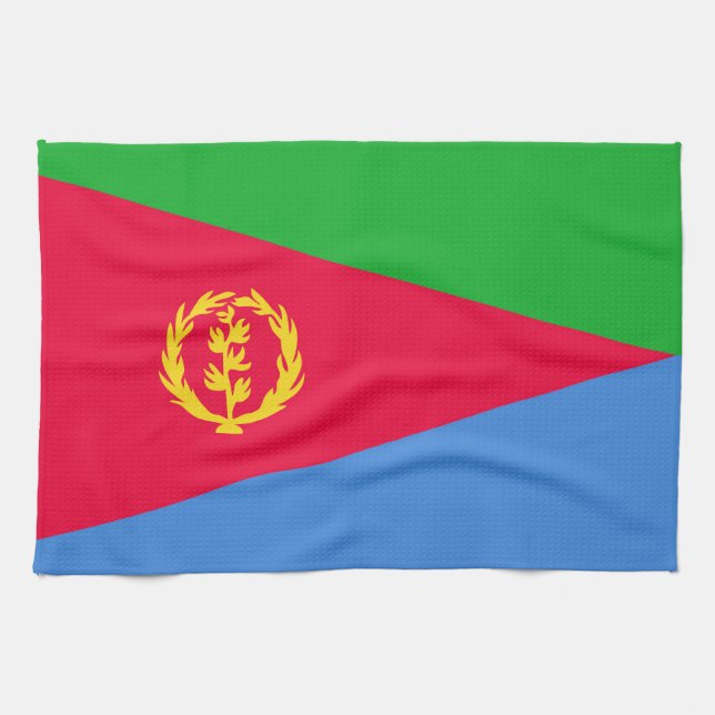 Paño De Cocina Bandera de Eritrea (Horizontal)