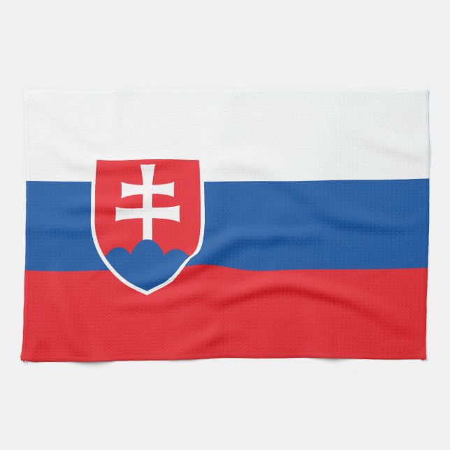 Paño De Cocina Bandera de Eslovaquia (Horizontal)