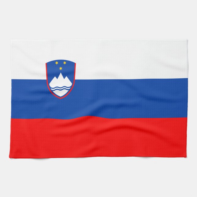 Paño De Cocina Bandera de Eslovenia (Horizontal)