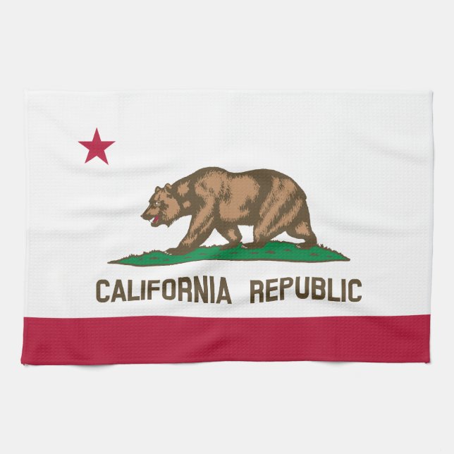 Paño De Cocina Bandera de estado de California (Horizontal)