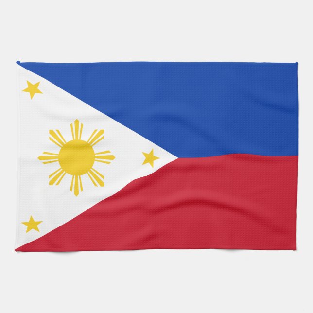 Paño De Cocina Bandera de Filipinas (Horizontal)