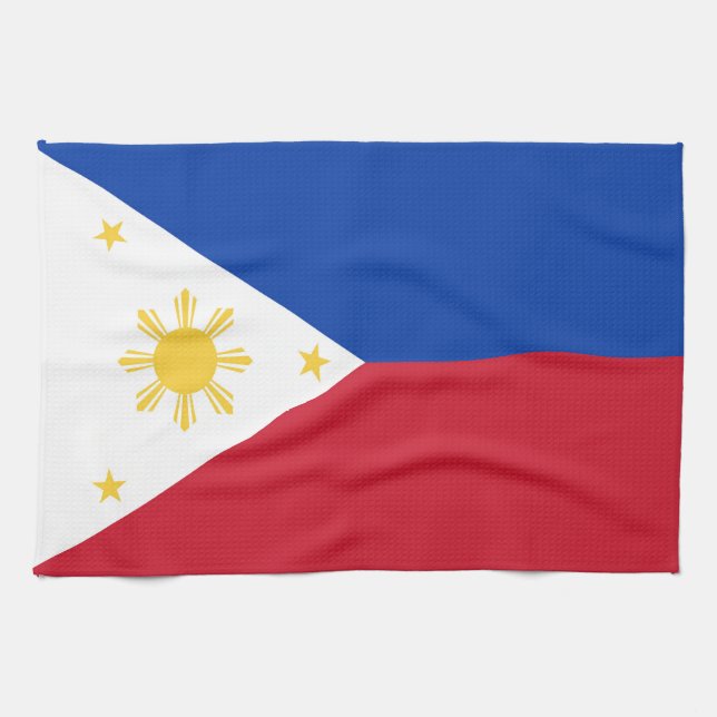 Paño De Cocina Bandera de Filipinas (Horizontal)