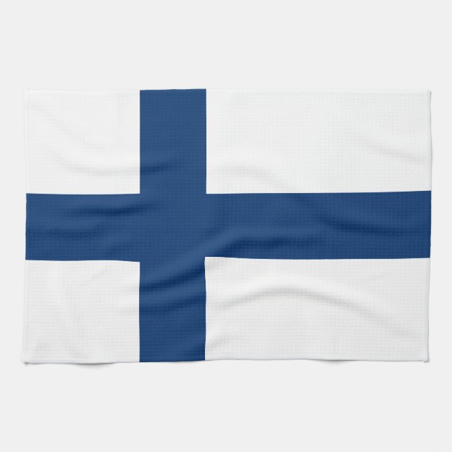 Paño De Cocina Bandera de Finlandia (Horizontal)