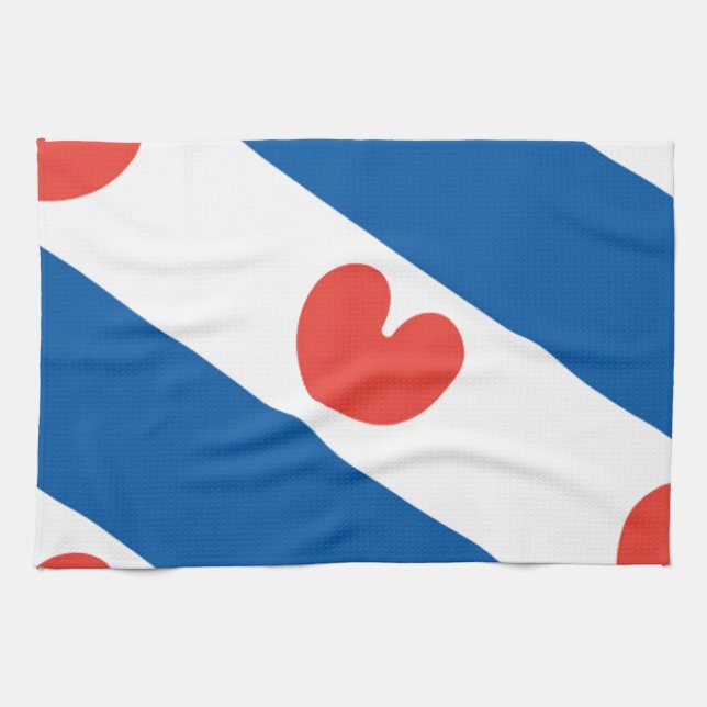 Paño De Cocina Bandera de Frisia (Horizontal)
