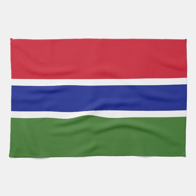 Paño De Cocina Bandera de Gambia (Horizontal)