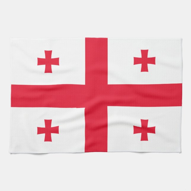 Paño De Cocina Bandera de Georgia (Horizontal)
