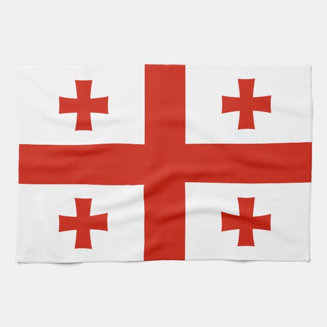 Paño De Cocina Bandera de Georgia (Horizontal)