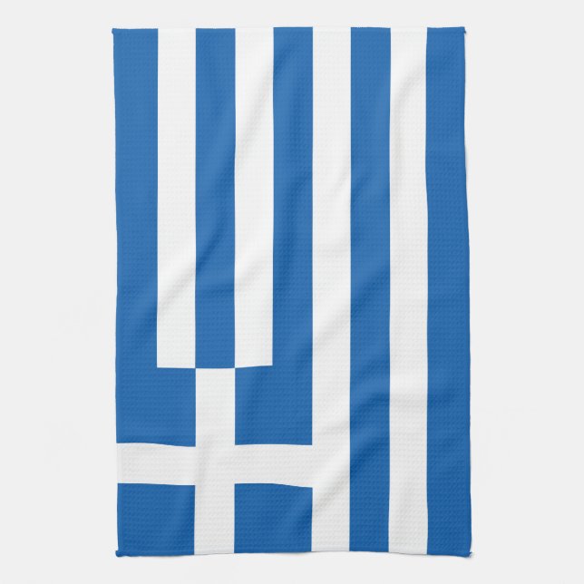 Paño De Cocina Bandera de Grecia (Vertical)