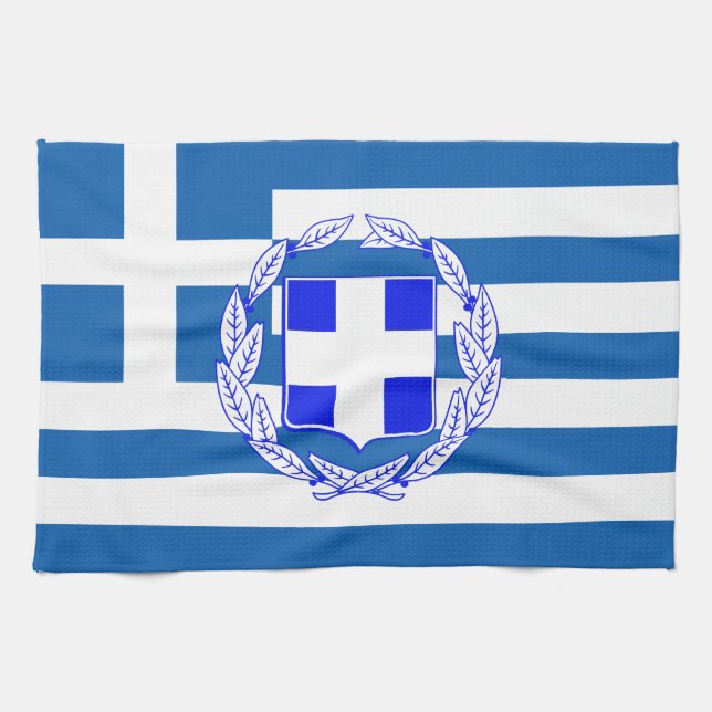 Paño De Cocina Bandera de Grecia (Horizontal)