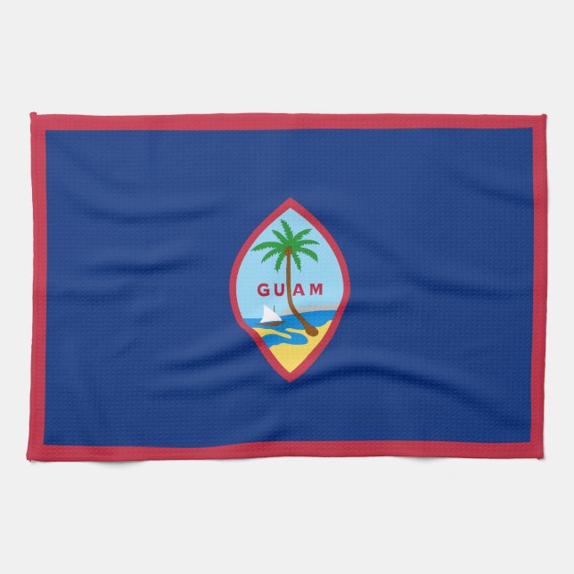 Paño De Cocina Bandera de Guam (Horizontal)