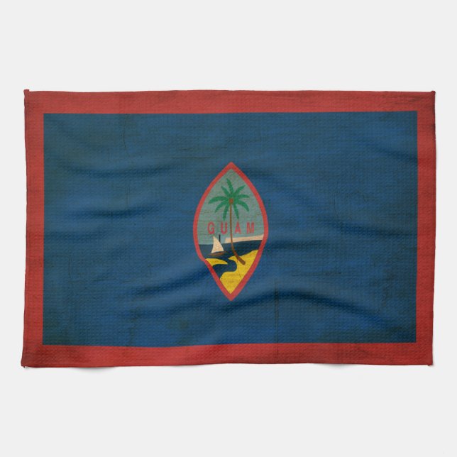Paño De Cocina Bandera de Guam (Horizontal)