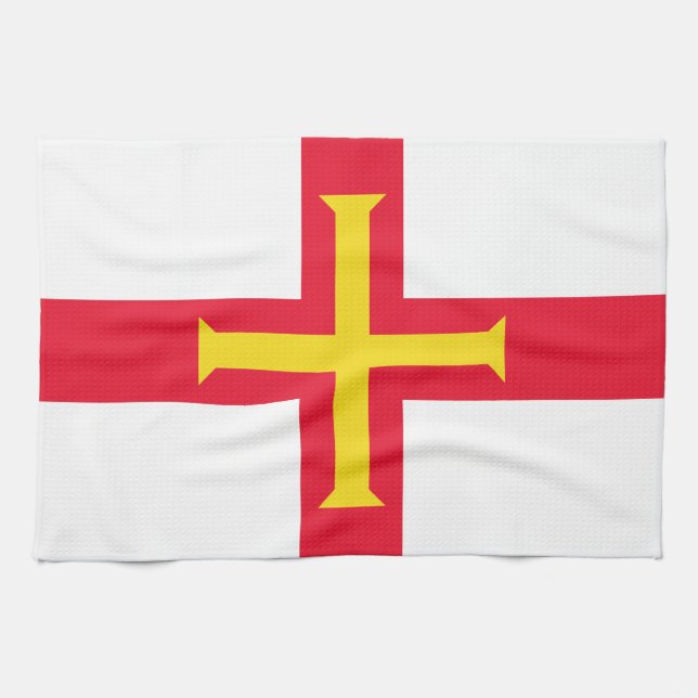 Paño De Cocina Bandera de Guernsey (Horizontal)