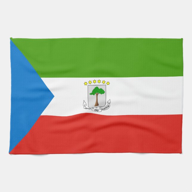 Paño De Cocina Bandera de Guinea Ecuatorial (Horizontal)