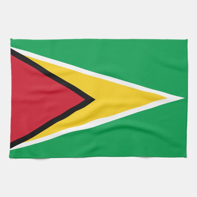 Paño De Cocina Bandera de Guyana (Horizontal)
