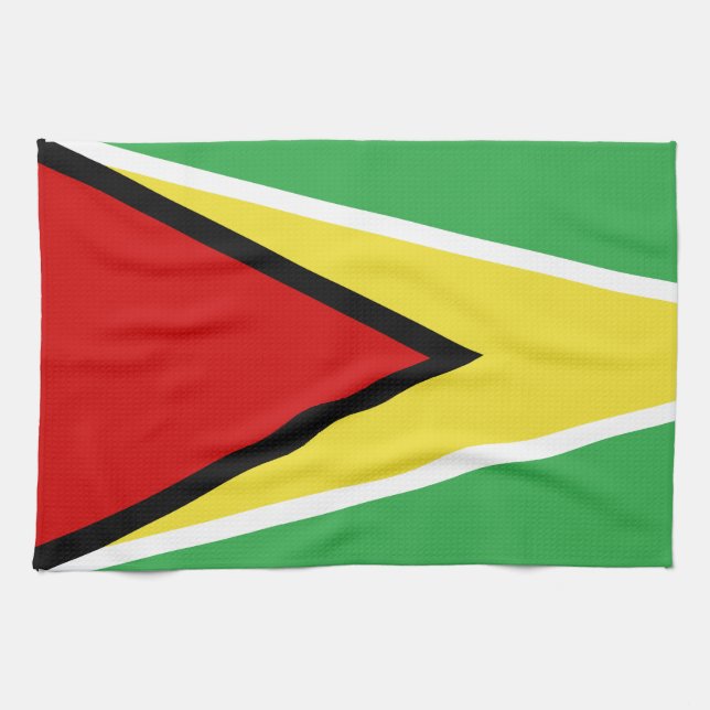 Paño De Cocina Bandera de Guyana (Horizontal)