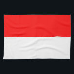 Paño De Cocina Bandera de Indonesia<br><div class="desc">Bandera patriótica de Indonesia.</div>