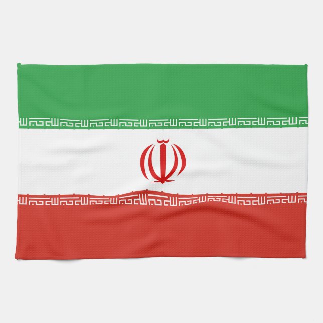 Paño De Cocina Bandera de Irán (Horizontal)