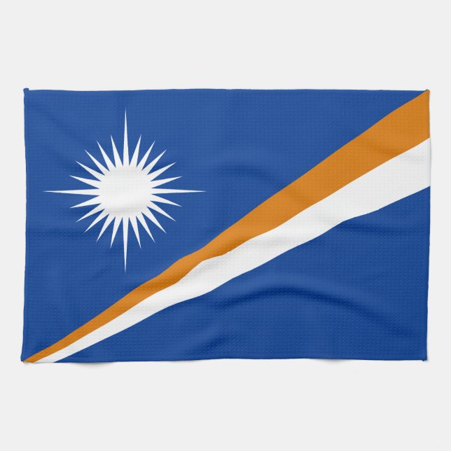 Paño De Cocina Bandera de Islas Marshall (Horizontal)