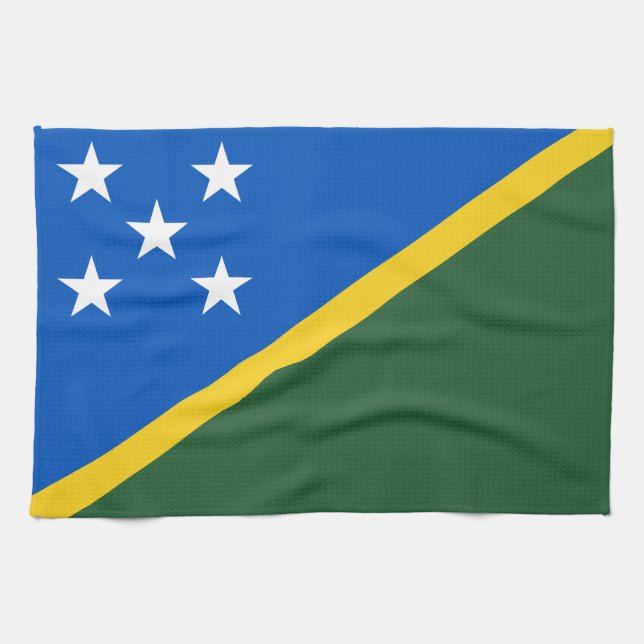 Paño De Cocina Bandera de Islas Salomón (Horizontal)