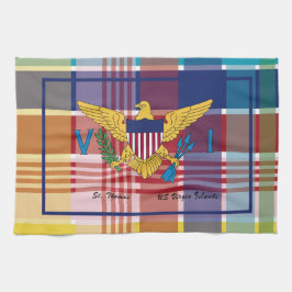 Paño De Cocina Bandera de Islas Vírgenes de los Estados Unidos St