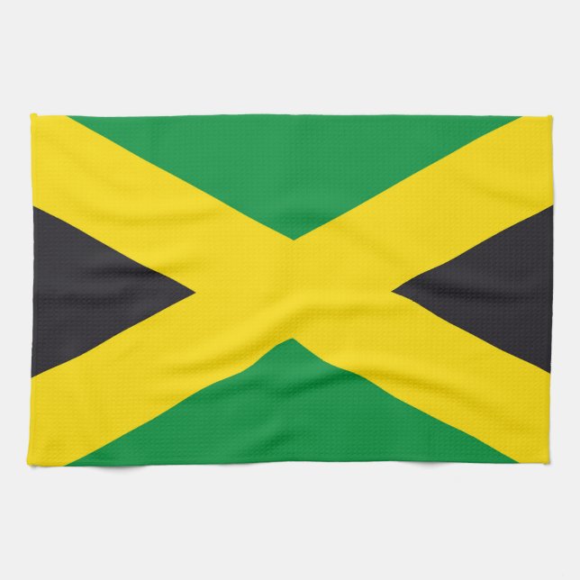 Paño De Cocina Bandera de Jamaica (Horizontal)