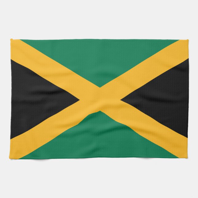 Paño De Cocina Bandera de Jamaica (Horizontal)