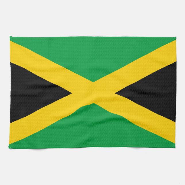 Paño De Cocina Bandera De Jamaica (Horizontal)