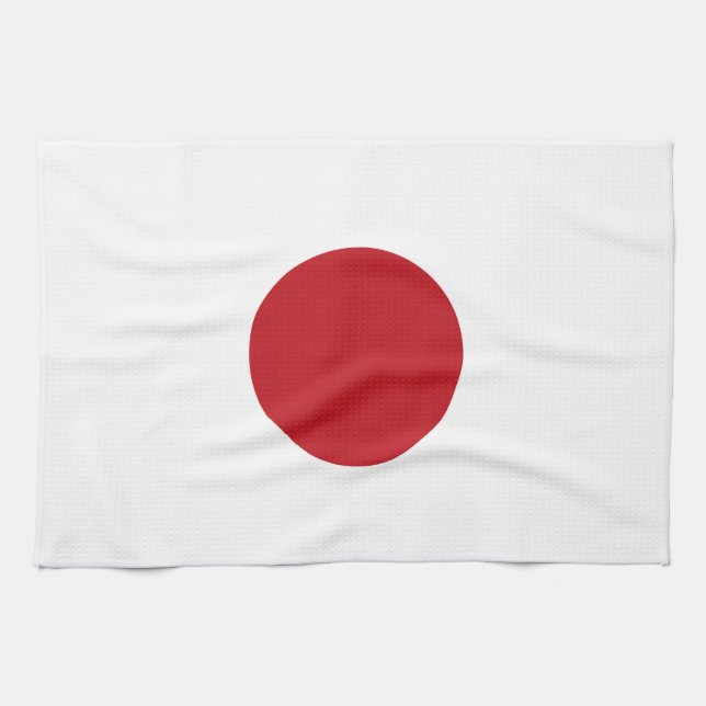 Paño De Cocina Bandera de Japón (Horizontal)