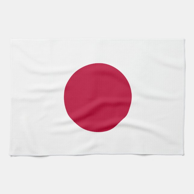 Paño De Cocina Bandera de Japón (Horizontal)