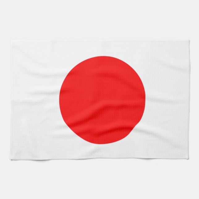 Paño De Cocina Bandera de Japón (Horizontal)