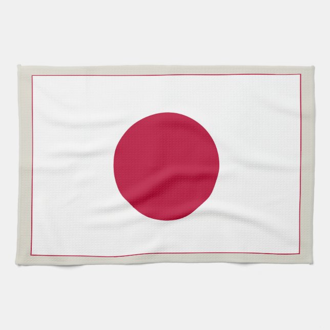 Paño De Cocina Bandera de Japón: Hinomaru, Nisshōki, Sol rojo en  (Horizontal)
