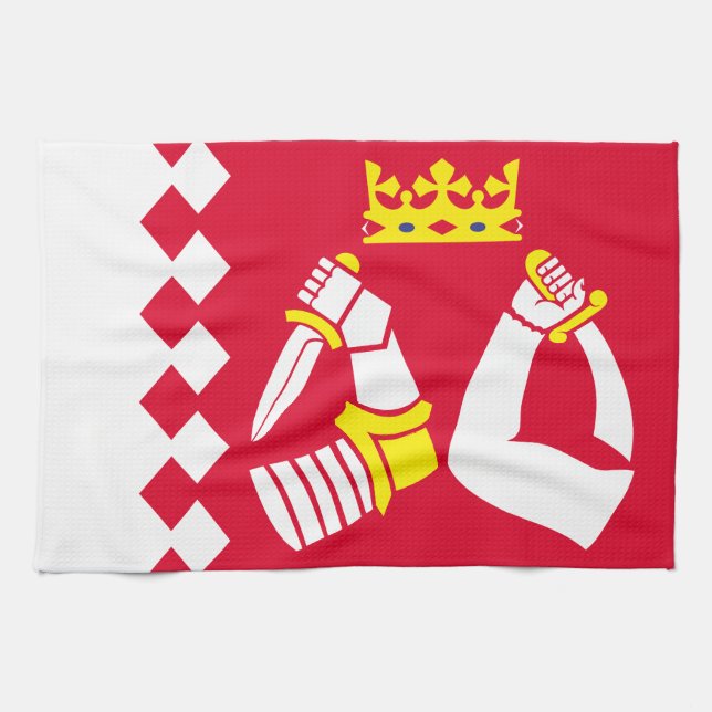 Paño De Cocina Bandera de Karelia del Norte (Horizontal)