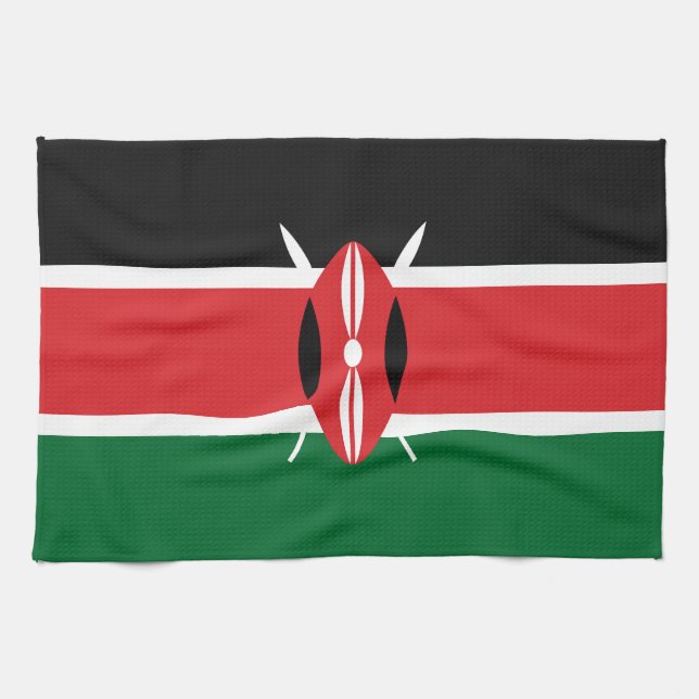 Paño De Cocina Bandera de Kenia (Horizontal)