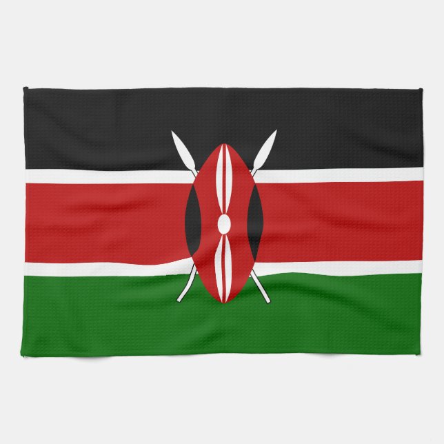 Paño De Cocina Bandera de Kenia (Horizontal)