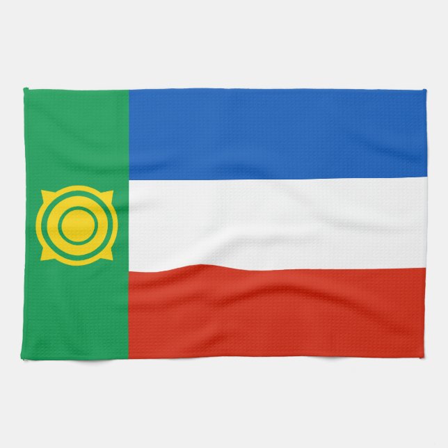 Paño De Cocina Bandera de Khakassia (Horizontal)