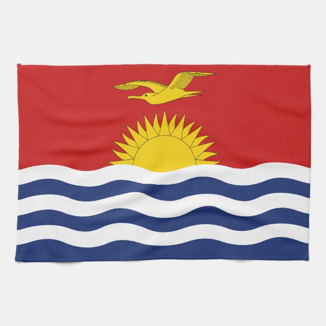 Paño De Cocina Bandera de Kiribati (Horizontal)