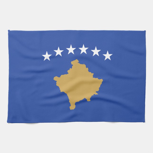 Paño De Cocina Bandera de Kosovo (Horizontal)